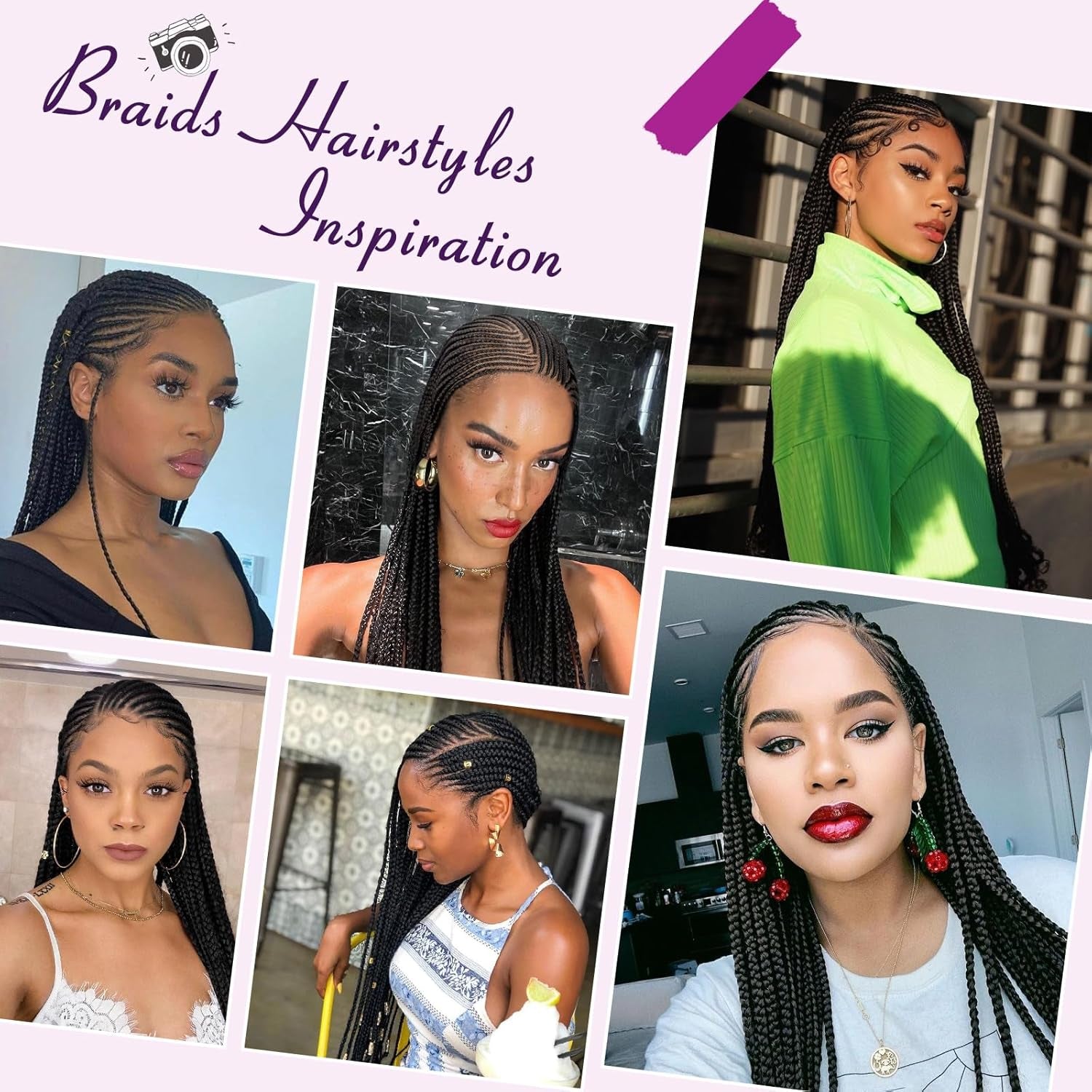 13X8 HD Lace Front Cornrow Braided Wigs Leomonde Box Braid Wig with Baby Hair 36 Inch Long Black Braided Hair Wig for Women