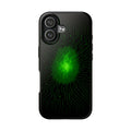 Tough Phone Case — Neon Green Energy Circuit Design