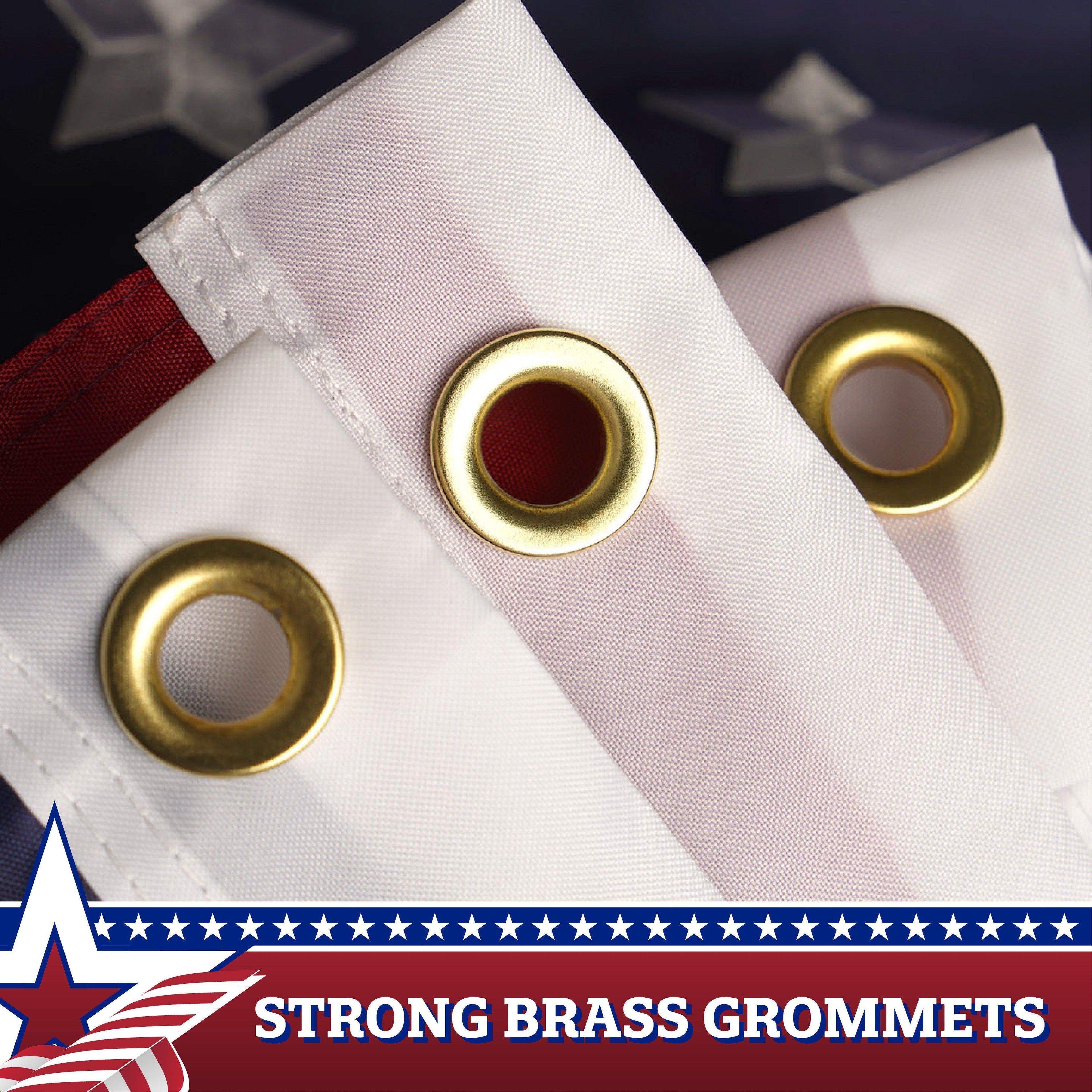 2 Pack: USA Pleated Fan Flag 3X3 Feet Star Center Quarter Circle Embroidered Polyester Stars and Stripes