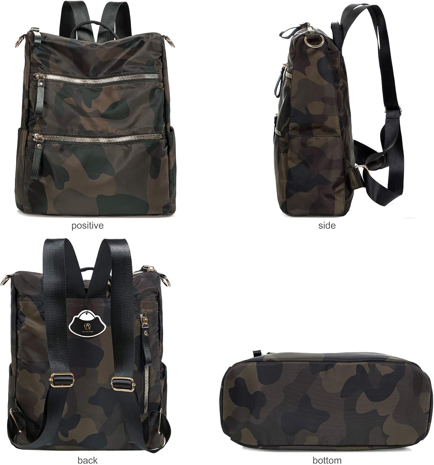 Women Nylon Backpack Purse Handbags and Shoulder Bag College Bookbags anti Theft Travel Purses Casual Daypack