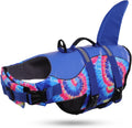 Dog Life Jacket - Pet Safety Vest for Swimming & Boating, Shark Life Jacket with Floatation, Dog Lifesavers Swimsuits for Small Medium Large Dogs (Blue Bandhnu, XL)