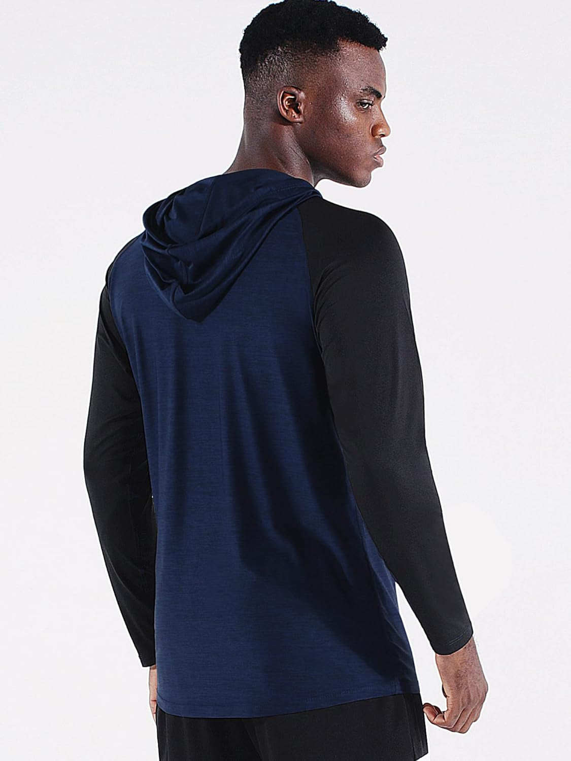 Men'S Dry Fit Athletic Shirt Workout Running Long Sleeve Shirts with Hoods