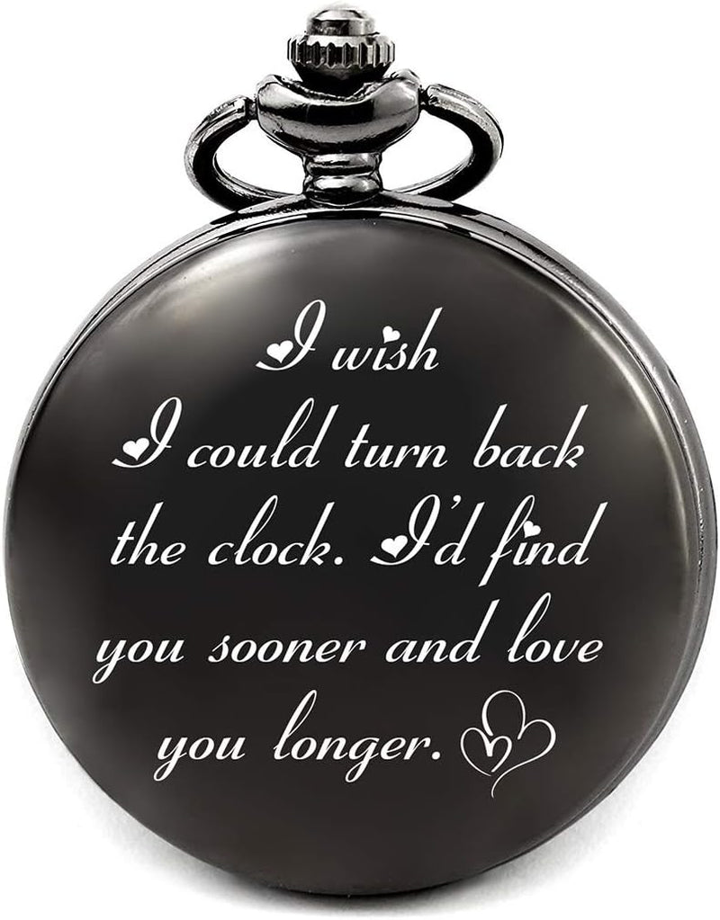 Men Gifts for Birthday Anniversary Valentines Day Graduation Fathers Day Christmas, Personalized Pocket Watch for Him