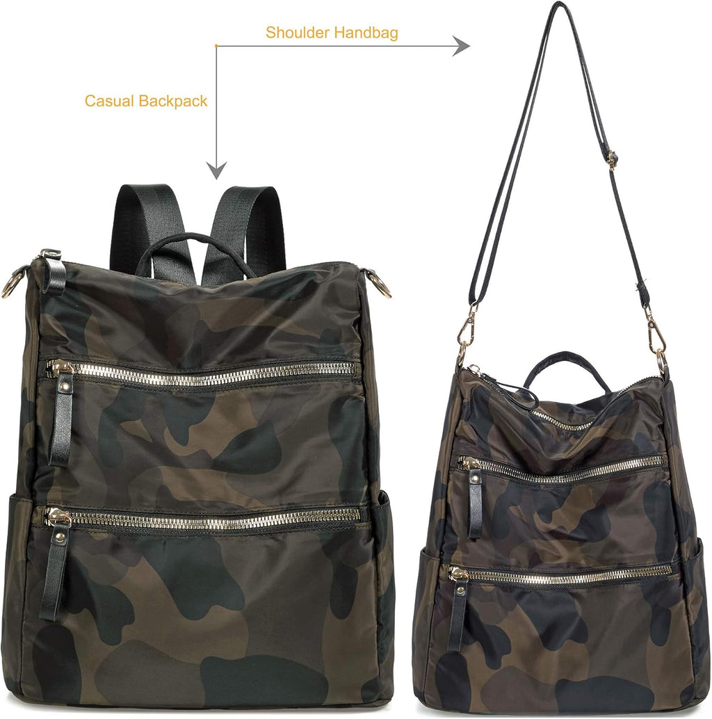 Women Nylon Backpack Purse Handbags and Shoulder Bag College Bookbags anti Theft Travel Purses Casual Daypack