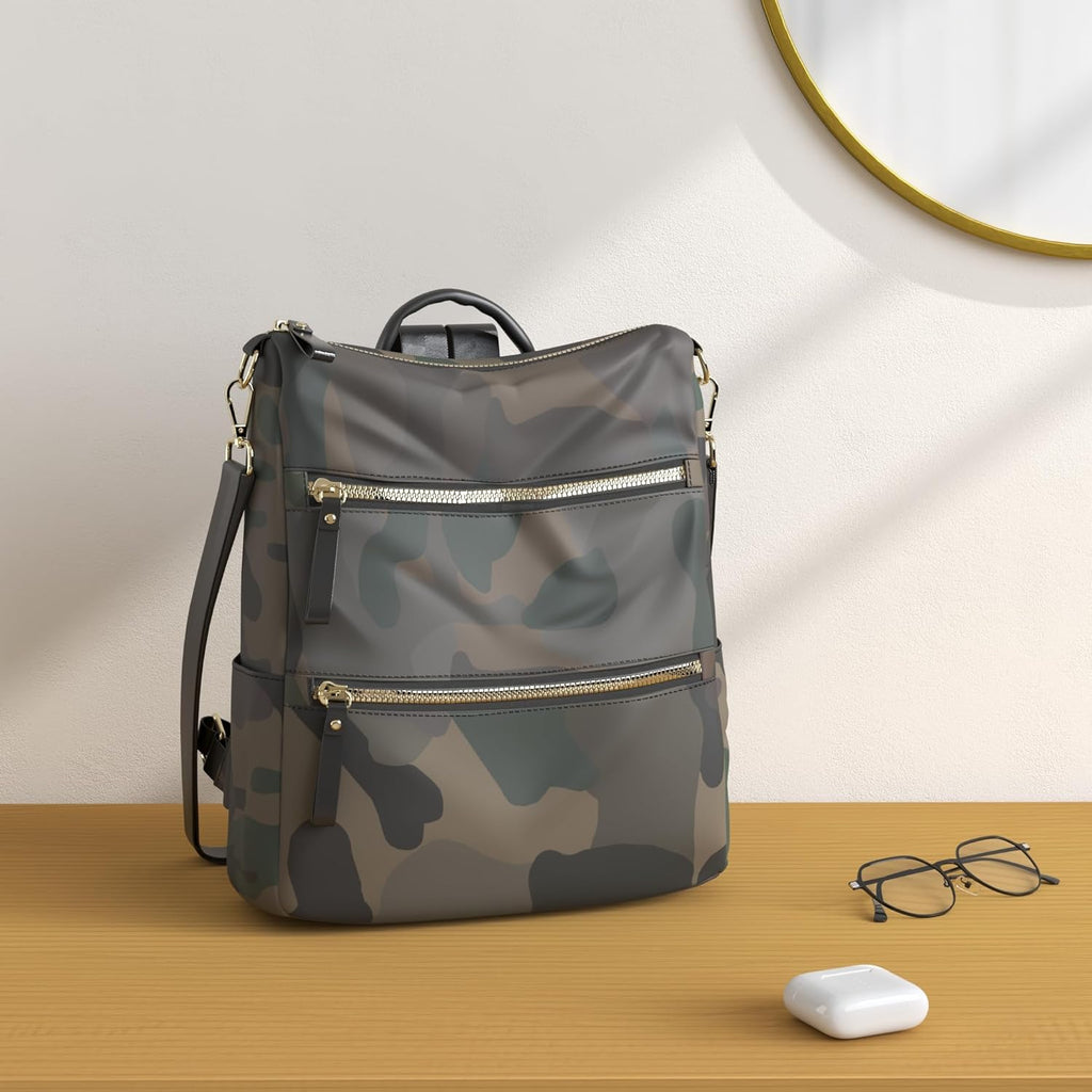 Women Nylon Backpack Purse Handbags and Shoulder Bag College Bookbags anti Theft Travel Purses Casual Daypack