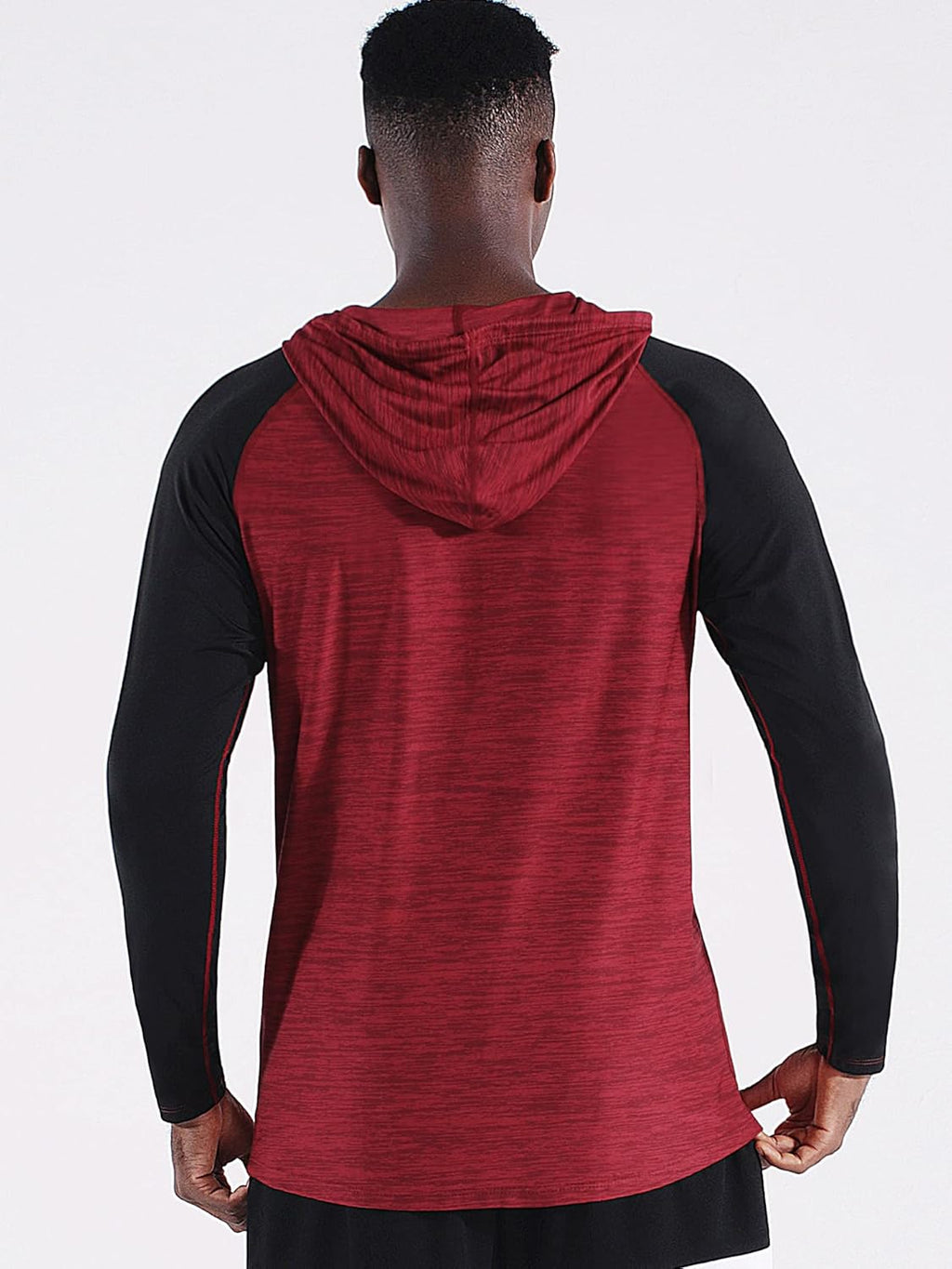 Men'S Dry Fit Athletic Shirt Workout Running Long Sleeve Shirts with Hoods