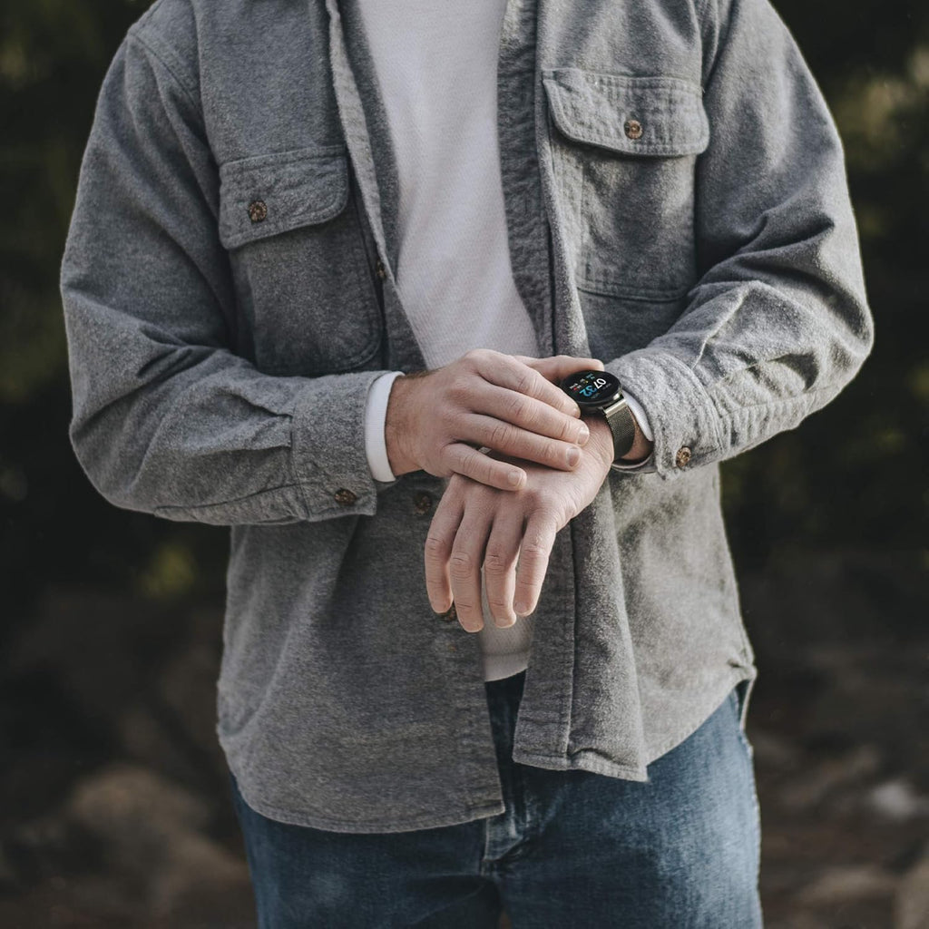 Sport Smartwatch Fitness Tracker Heart Rate Step Counter Sleep Monitor Messages IP68 Swimming Waterproof for Women and Men up to 30 Day Battery Touch Screen Compatible W Android & Ios (43Mm)