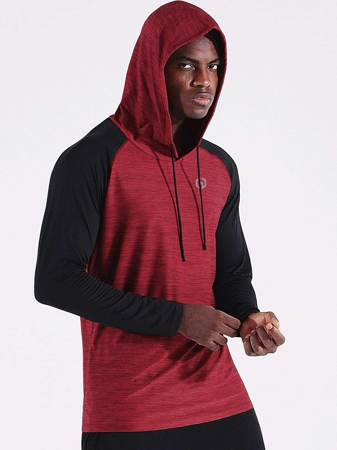 Men'S Dry Fit Athletic Shirt Workout Running Long Sleeve Shirts with Hoods