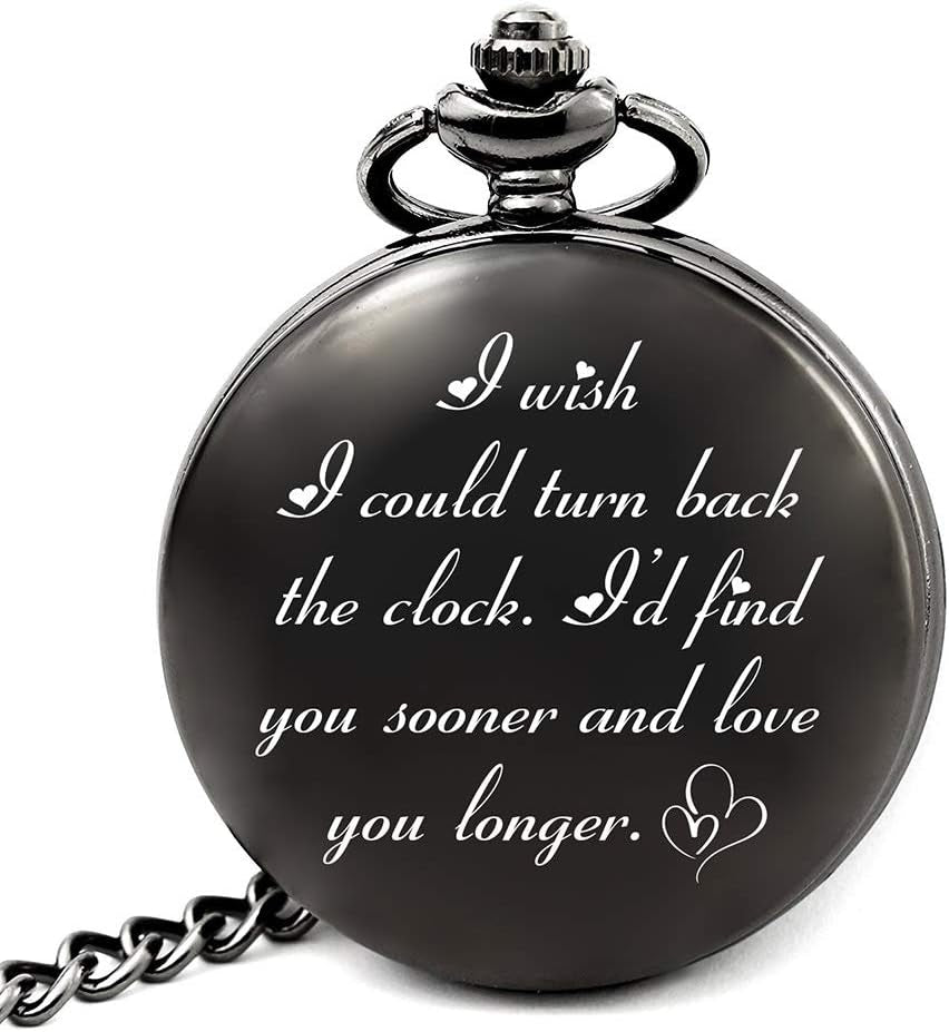 Men Gifts for Birthday Anniversary Valentines Day Graduation Fathers Day Christmas, Personalized Pocket Watch for Him
