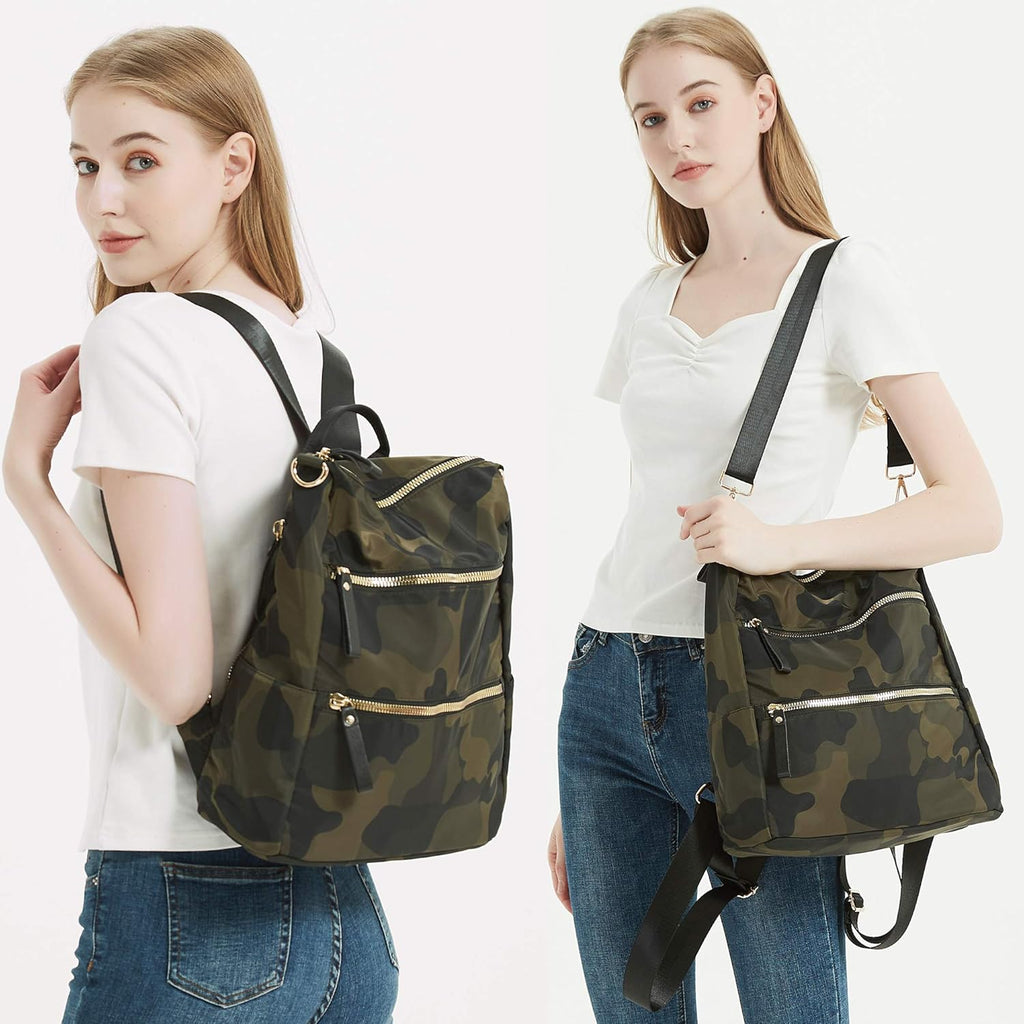 Women Nylon Backpack Purse Handbags and Shoulder Bag College Bookbags anti Theft Travel Purses Casual Daypack