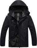 Men'S Mountain Waterproof Ski Jacket Windproof Rain Jacket Winter Warm Hooded Coat