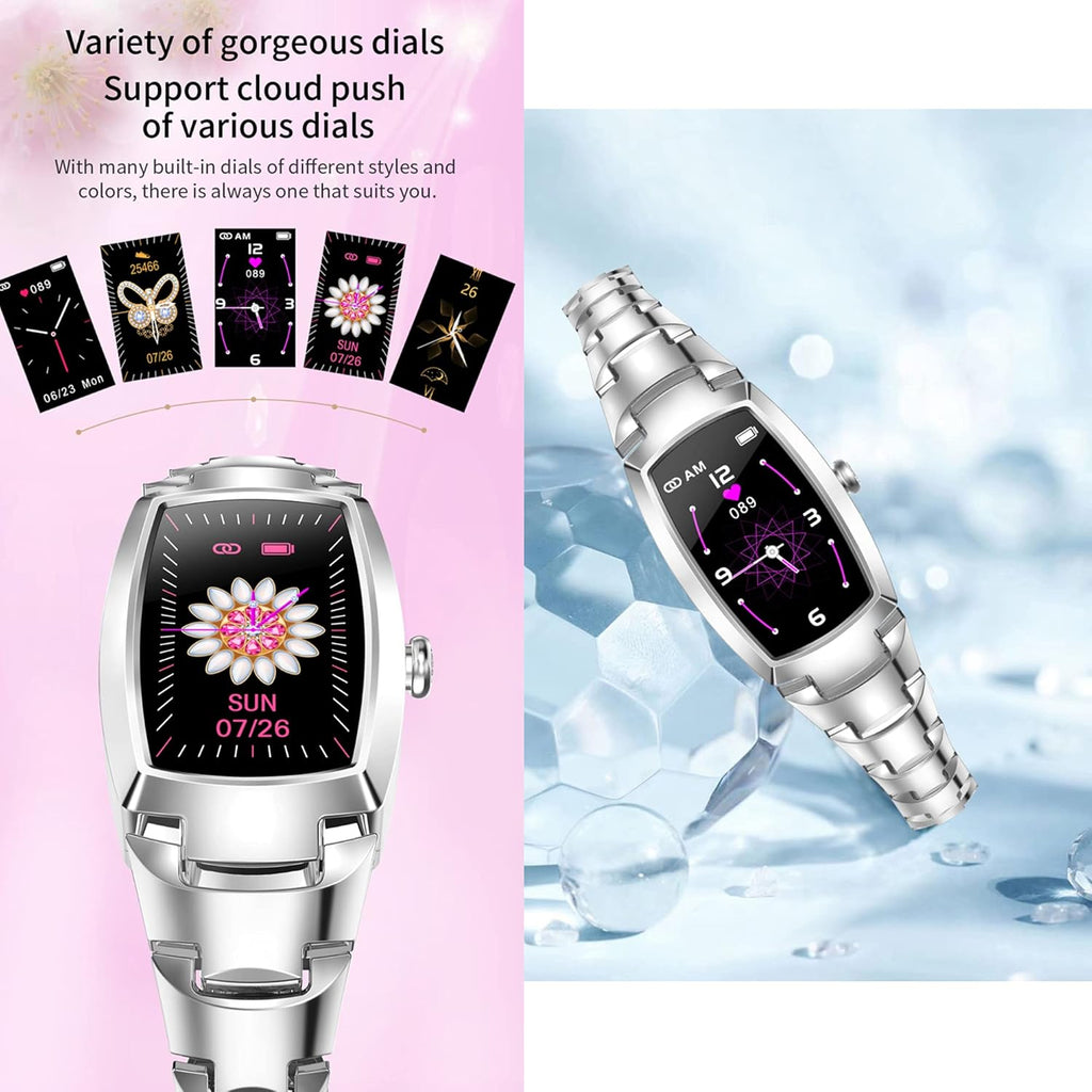 Smart Watch for Women, Smartwatch for Android and Ios Phones Waterproof Fitness Tracker with Blood Pressure Heart Rate Blood Oxygen Sleep Monitor Message Notification Sport Pedometer for Women